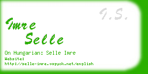 imre selle business card